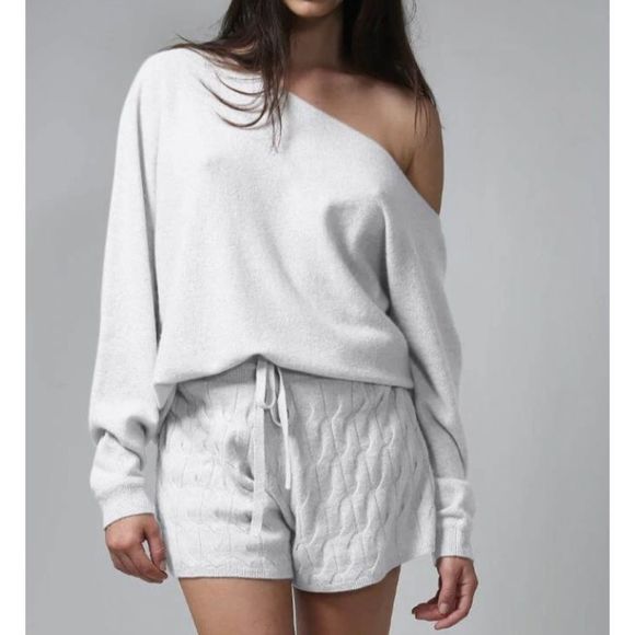 Minnie Rose Sweaters - MINNIE ROSE NWT COTTON/silk Off the shoulder sweater sz Large NWT